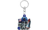 Astronaut Shuttle Earth Keychain