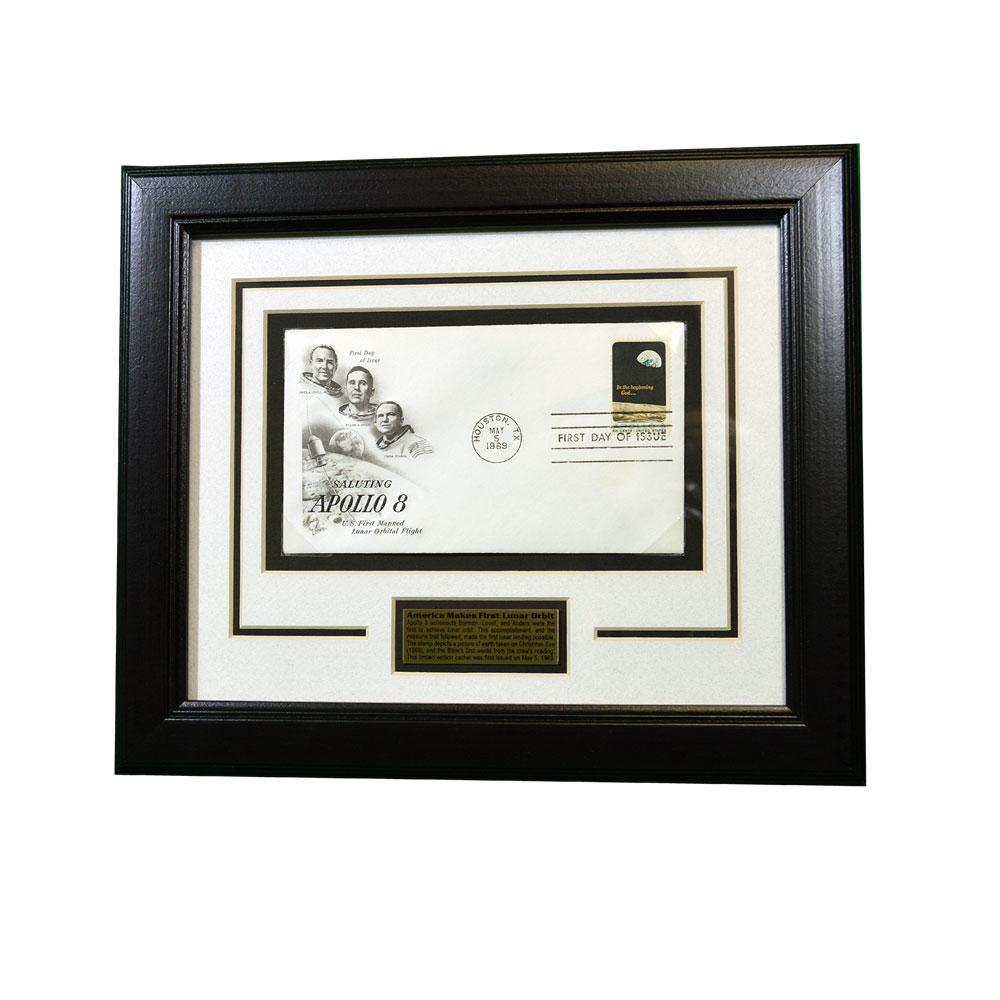 Framed Apollo 8 Lunar Orbit Stamp Set