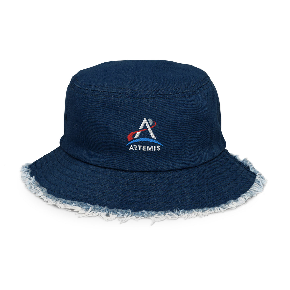 Artemis Distressed Denim Bucket Hat