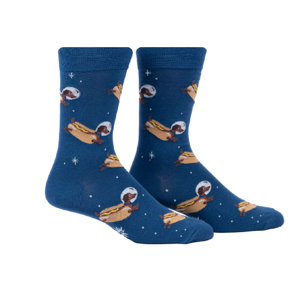 Weiner Dog in Space Socks